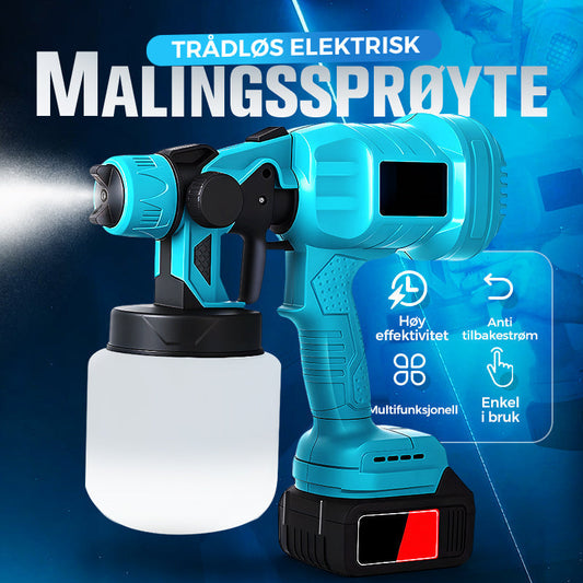 🔋 Trådløs elektrisk malingssprøyte – kraftig, bærbar og tidsbesparende – kampanjepris!