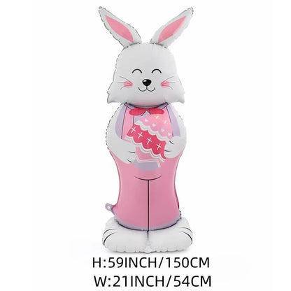 Selvstående 3D Kanin Folieballong