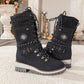 🎁 Hett salg — 50 % RABATT! 🔥 Vanntette knelange snøstøvler for damer 👢