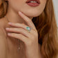 Klassisk design, geometrisk, blågul, justerbar, roterbar ring