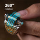 Klassisk design, geometrisk, blågul, justerbar, roterbar ring