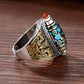 Klassisk design, geometrisk, blågul, justerbar, roterbar ring