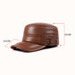 Varm baseballcap med flat topp i PU-lær