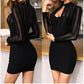 Sexy bodycon minijurk van mesh