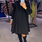 🎉Plus size-kjole med lykteerm og stativkrage for kvinner👗