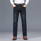 Herre stretch jeans med rett passform