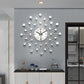 ✨🕰️ Kreativ veggklokke med strass – Stille, minimalistisk luksus for stue, spisestue og gang! 💎🏡