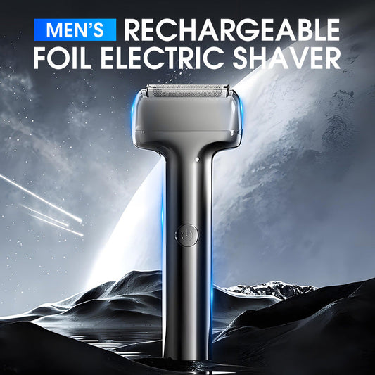 🪒 Oppladbar barbermaskin med folie for menn – 60 minutters batteritid, IPX6, trådløs og svært stillegående, egnet for sensitiv hud 🧔⚡