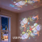 Dynamisk roterende LED-lysprojektor