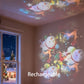 Dynamisk roterende LED-lysprojektor