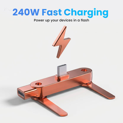 🔋 Hurtladeadapter med 360° svingbar mobilholder – universelt kompatibel, kompakt design og handsfree bruk 📱