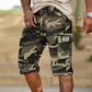 🟩 50 % RABATT 🗺️ | Camouflage-cargoshorts for menn – mange lommer og avslappet passform