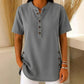Pustende casual topp med denimlook for kvinner