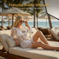 🌊 Bohem Heklet Strandkjole med Dusker – Pustende, luftig & boho chic – perfekt til bassengkanten, stranden eller sommerferien – justerbar passform 🧶
