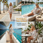 🌊 Bohem Heklet Strandkjole med Dusker – Pustende, luftig & boho chic – perfekt til bassengkanten, stranden eller sommerferien – justerbar passform 🧶