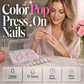 💅 288-delt Fargerike Press-On Negler – Korte Firkantede Tips & Fransk Kant! ✨ Klar På Minutter – Perfekt for Rask Stilforandring. 📦 Praktisk Oppbevaringsboks – Kjøp 3 for 10% Ekstra Rabatt! 🌈