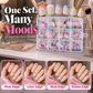💅 288-delt Fargerike Press-On Negler – Korte Firkantede Tips & Fransk Kant! ✨ Klar På Minutter – Perfekt for Rask Stilforandring. 📦 Praktisk Oppbevaringsboks – Kjøp 3 for 10% Ekstra Rabatt! 🌈