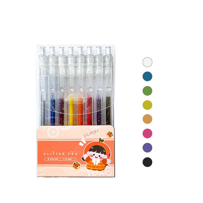 🎨 Hurtigtørkende Glitterpenn-sett for Kort, Planleggere og Scrapbooking