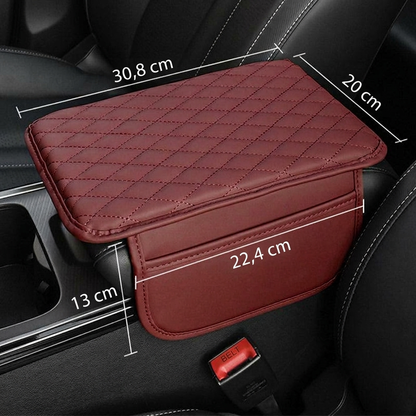 🚗 Bilens armlene pute – høyttetthet skum, PU-skinn, sidelomme. Øker komfort og oppbevaring på turen! ✨🛋️