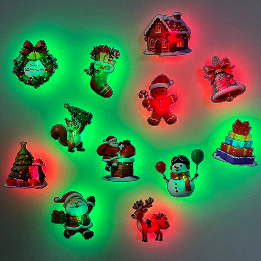 🎄 Selvlysende juleklistremerker til veggen